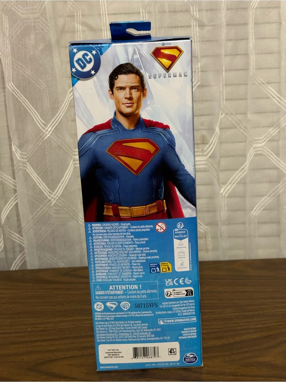 DC Superman Figure in Blue, Red & Yellow New in the box 12” tall